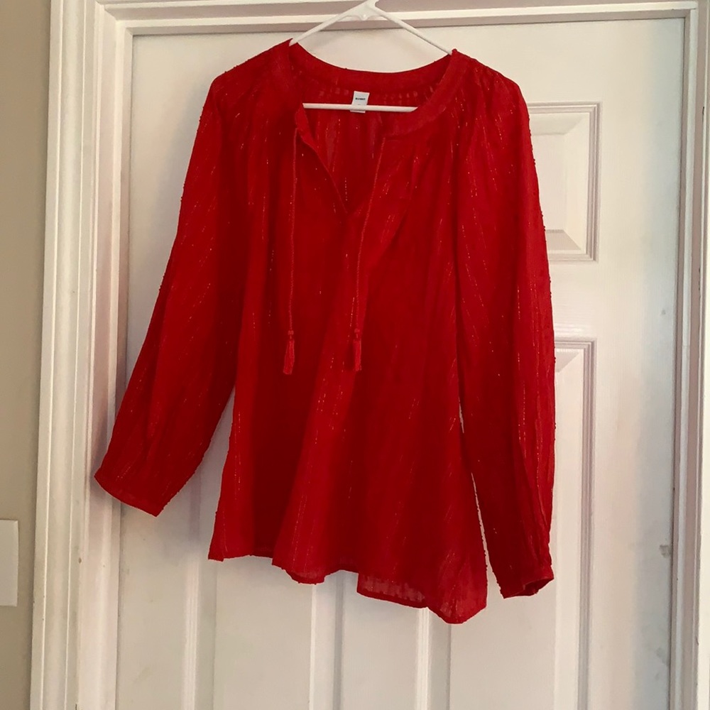 NWOT Red Old Navy blouse
